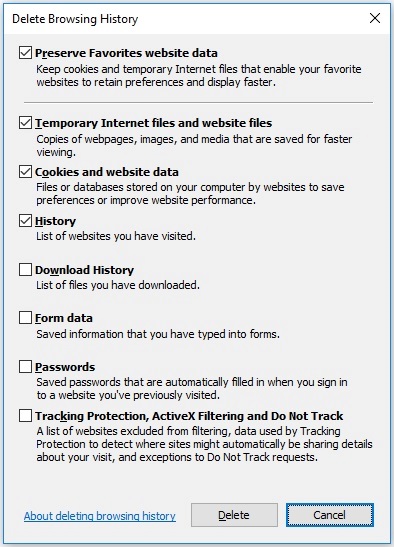 Internet Explorer Çerezler nasıl silinir?